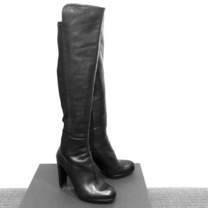 Stuart Weitzman Over The Knee Black Leather Boots